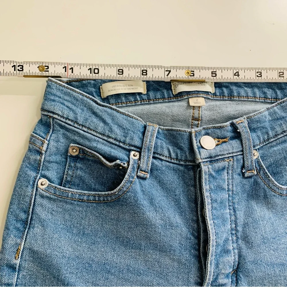 Universal Thread Mid Rise Button Up Jeans Slim Fit Size 2 - Picture 5 of 15